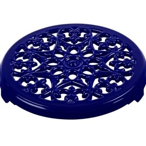Staub 8" Cast Iron Lilly Trivet- Blue
